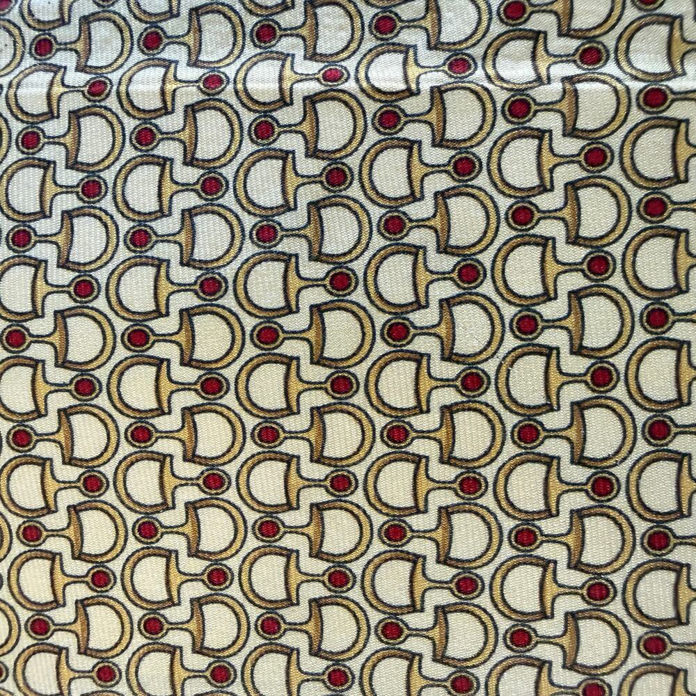 Brooks Brothers Silk Horse Bit Print Tie Yellow Red